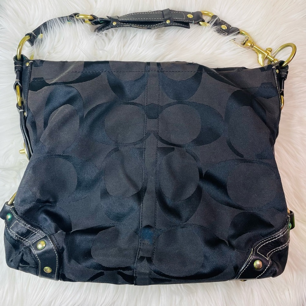 Coach Purse 10620 Large Tote Signature Hobo Shoulder Bag